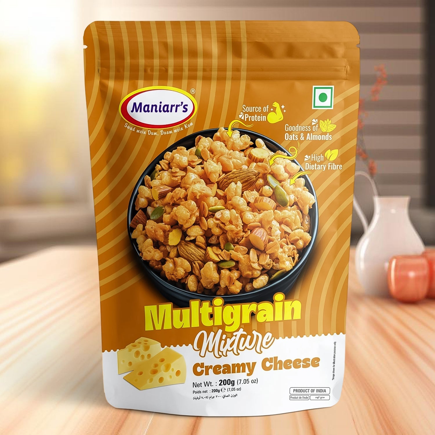 Maniarr's Creamy Cheese ROASTED MULTIGRAIN MIXTURE (200Gm) Maniarr's Creamy Cheese ROASTED MULTIGRAIN MIXTURE (200Gm)